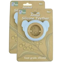 Shop All|2x Koala Dream Silicone/Wooden Koala Baby/Toddler Chew Teether Toy Blue 4m+ - cutbabycare.com | baby boutique & care hub