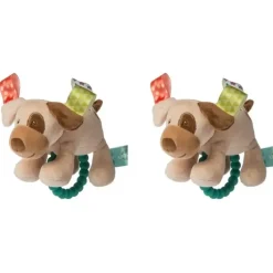 Shop All|2x Mary Meyer Taggies Buddy Dog Teether Rattle Toy 15x10cm Brown Baby/Infant 0+ - cutbabycare.com | baby boutique & care hub