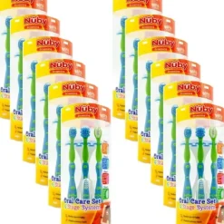 Health Safety|12x Nuby 4 Stage Oral Care Set Baby/Kids Toddler Toothbrush Assorted 0-6Y+ - cutbabycare.com | baby boutique & care hub