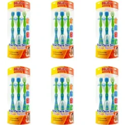 Health Safety|6x Nuby 4 Stage Oral Care Set Baby/Kids Toddler Toothbrush Assorted 0-6Y+ - cutbabycare.com | baby boutique & care hub