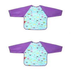 Shop All|2x Nuby Cover All Waterproof Longsleeve Baby Food Spill Bib 12m+ Assorted - cutbabycare.com | baby boutique & care hub