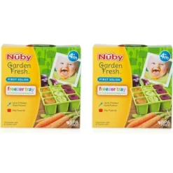 Shop All|2x Nuby Garden Fresh 9 Compartment Flexible Silicone Freezer Tray 4m+ Assorted - cutbabycare.com | baby boutique & care hub