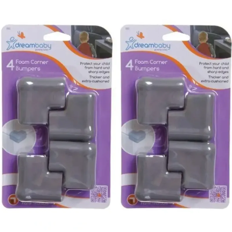 Shop All|2x 4pc dreambaby Toddler Safety/Protection Furniture Foam Corner Bumpers Grey - cutbabycare.com | baby boutique & care hub