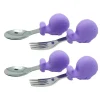 Shop All|2x 2pc Marcus & Marcus Willo Whale Palm Grasp Cutlery Spoon/Fork Baby 18m+ Lilac - cutbabycare.com | baby boutique & care hub