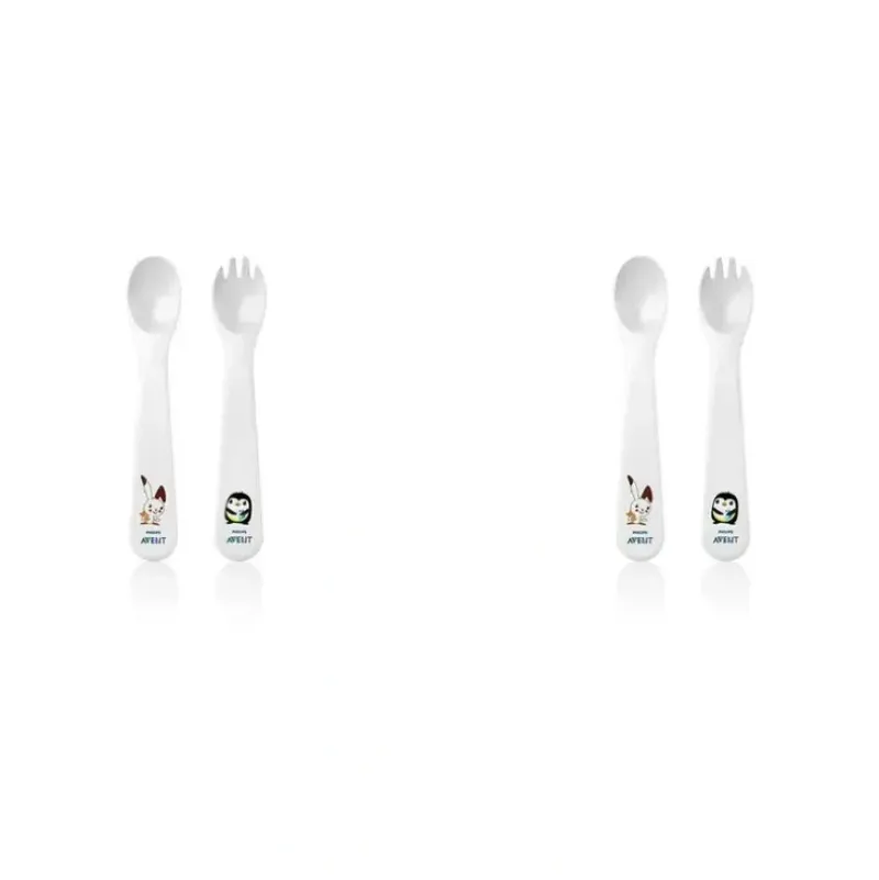 Shop All|2x Philips Avent Toddler Fork & Spoon Plastic Cutlery/Feeding Utensil Set 12m+ - cutbabycare.com | baby boutique & care hub