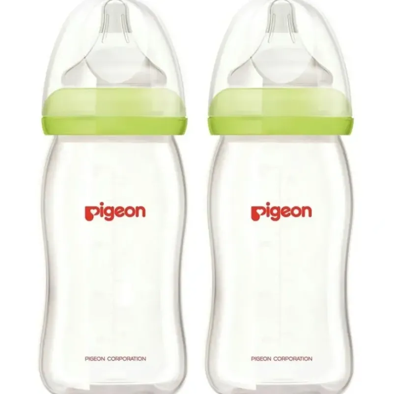 Shop All|2x PIGEON Softouch Glass Peristaltic Plus Feeding Bottle 160ml SS Teat Baby 0m+ - cutbabycare.com | baby boutique & care hub