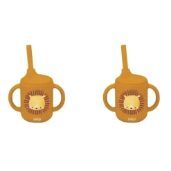 Shop All|2x Sassi Silicone Sippy Cup Set Chompy The Lion Baby/Childrens Cutlery 6m+ - cutbabycare.com | baby boutique & care hub