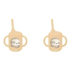 Shop All|2x Sassi Silicone Sippy Cup Set Gnawy The Sloth Baby/Childrens Cutlery 6m+ - cutbabycare.com | baby boutique & care hub