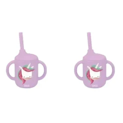 Shop All|2x Sassi Silicone Sippy Cup Set Sparkly The Unicorn Baby/Childrens Cutlery 6m+ - cutbabycare.com | baby boutique & care hub