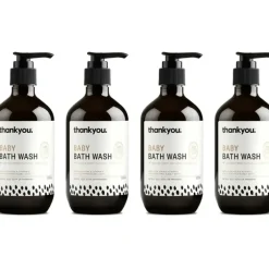 Bath Potty|4x Thank You Aloe/Vitamin E Baby Bath Gentle Cleansing Wash Liquid Bottle 300ml - cutbabycare.com | baby boutique & care hub