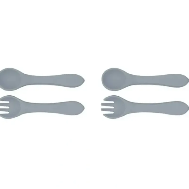 Shop All|2x Urban Products 13.5cm Silicone My First Cutlery Spoon/Fork Kids Blue 6M+ - cutbabycare.com | baby boutique & care hub