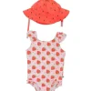 Zoocchini - 2Pk Baby Ruffled Swimsuit & Sun Hat Set, Strawberry - cutbabycare.com | baby boutique & care hub* Hot